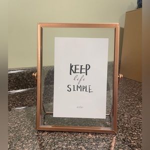 2 Rose Gold Metal and Glass Frames